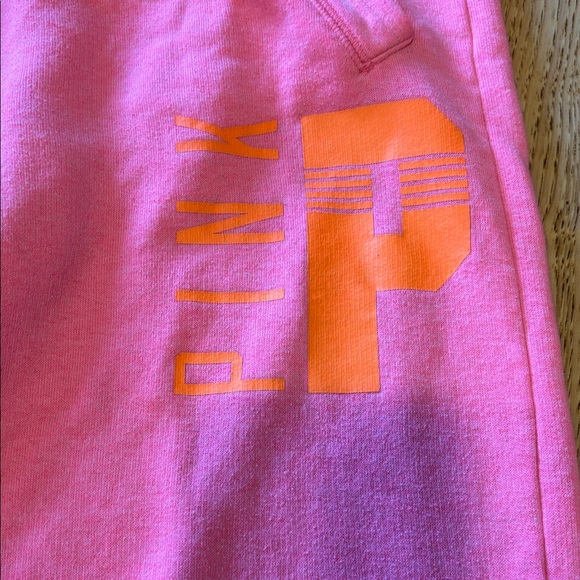 Victoria's Secret Bright Pink Bottoms with orange iconic logo - Picture 4 of 6